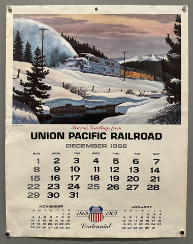 Link to &nbsp;Union Pacific Railroad Calendar December 1968USA, 1968 &nbsp;Product