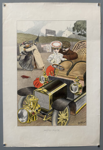 Link to  Moto-Fuite by Georges Meunier LithographFrance, 1903  Product