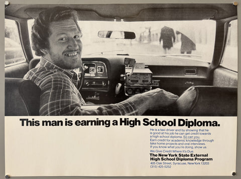 Link to  This man is earning a High School DiplomaUnited States, c. 1970s (?)  Product