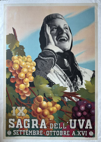 Link to  Sagra Dell'Uva Poster ✓Italy, c. 1938  Product