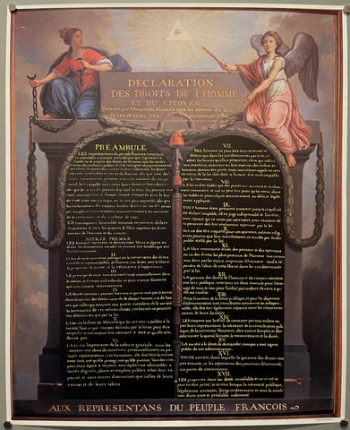 Déclaration des Droits de l'Homme Poster