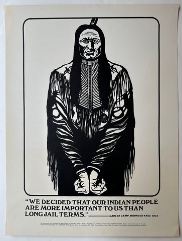 Link to  Carter Camp, Wounded Knee 1973 PosterUSA, 1973  Product