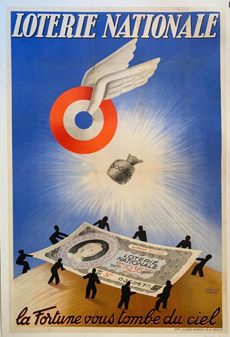 Link to  Loterie Nationale La Fortune vous tombe du cielFrance, C. 1955  Product