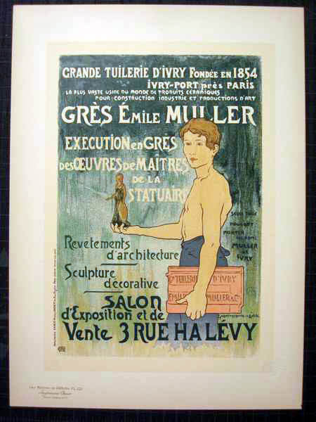 Affiche Vintage Grès Émile Muller – Reproduction HQ 40x60cm – Poster Papier