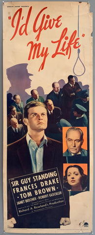 Link to  I'd Give My Life PosterU.S.A., 1936  Product