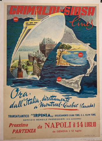Link to  Grimaldi-Siosa Lines PosterItaly, 1955  Product