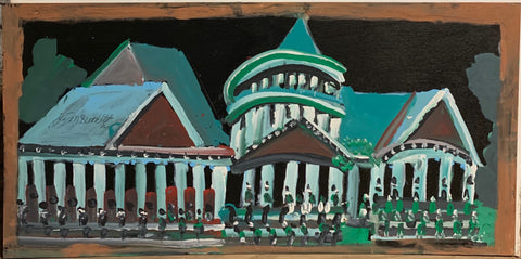 Link to  Mansion in Green and Blue #54, Jimmie Lee Sudduth PaintingU.S.A, c. 1995  Product