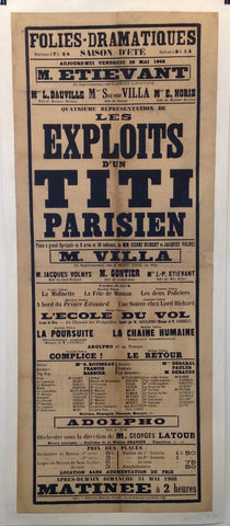Link to  Quatrième Représentation de Les Exploits D'un Titi Parisien1905  Product