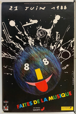 Link to  Faites de la Musique, Artist - Chermayeff & Geismar -- abstract, smiley faceUSA, C. 1975  Product