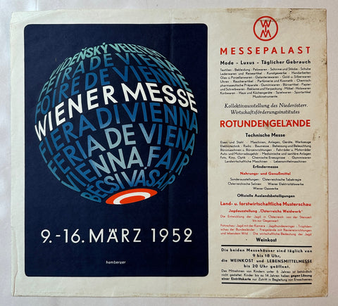 Wiener Messe 1952 Poster