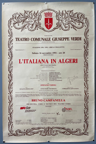 Link to  L'Italiana in Algeri PosterItaly, 1991  Product