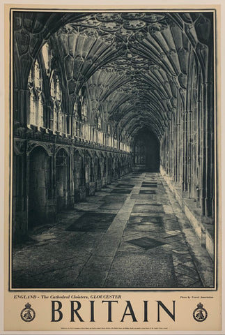 Link to  Britain: England - The Cathedral Cloisters, Gloucester"✓UK, c. 1950  Product