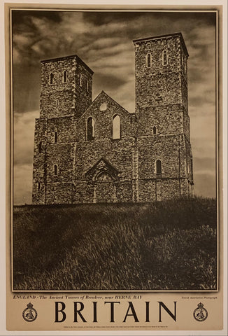 Link to  Britain: "England - The Ancient Towers of Reculver, near Herne Bay"✓Great Britain, C. 1950  Product