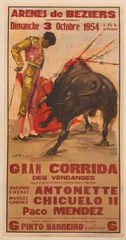 Link to  Arenes de Beziers Poster ✓Spain, 1954  Product