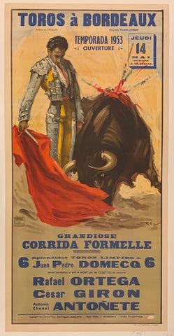 Link to  Toros a Bordeaux PosterSpain, 1953  Product