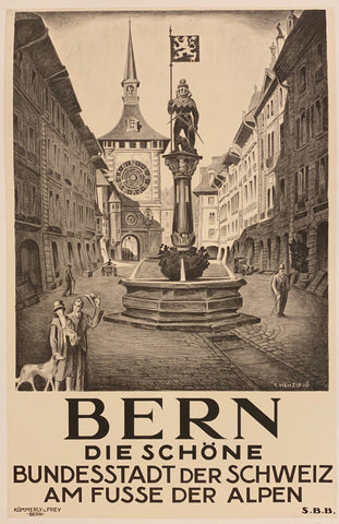 Link to  Bern Travel Poster ✓Switzerland, c.1920  Product