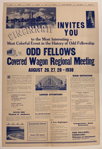 Link to  Covered Wagon Regional Meeting Poster ✓United States, 1938  Product