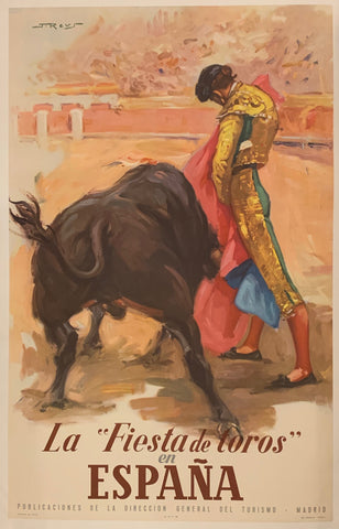Link to  La "Fiesta de Toros" Poster ✓Spain, c. 1950  Product