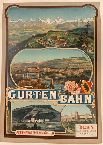 Link to  Gurtenbahn Poster ✓Switzerland, c. 1920  Product