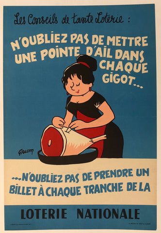 Link to  Les Conseils Loterie Nationale PosterFrance, c. 1950  Product