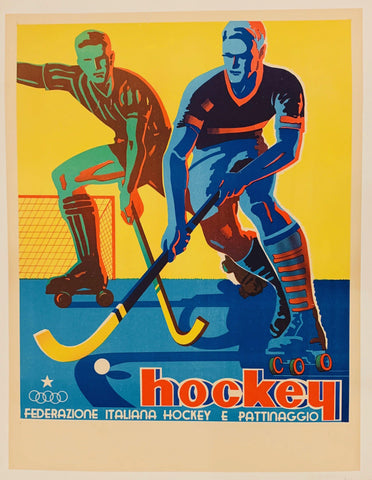 Link to  1960 Olympics Hockey PosterItaly, c. 1960  Product