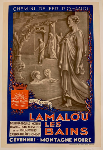Link to  Lamalou-Les-Bains Travel Poster ✓France, c. 1930  Product