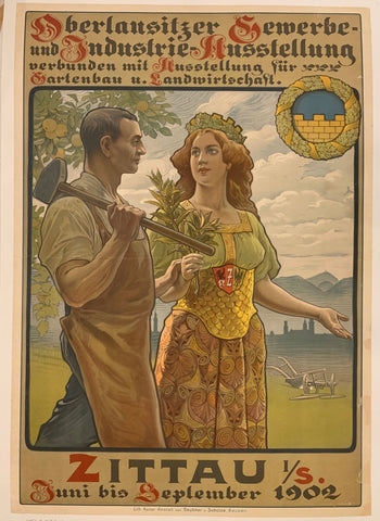 Link to  Zittau Ausstellung Poster ✓Germany, c. 1902  Product