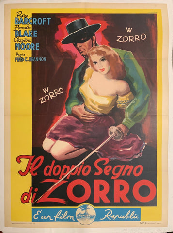 Link to  Il Doppio Segno di Zorro PosterITALIAN FILM, 1949  Product
