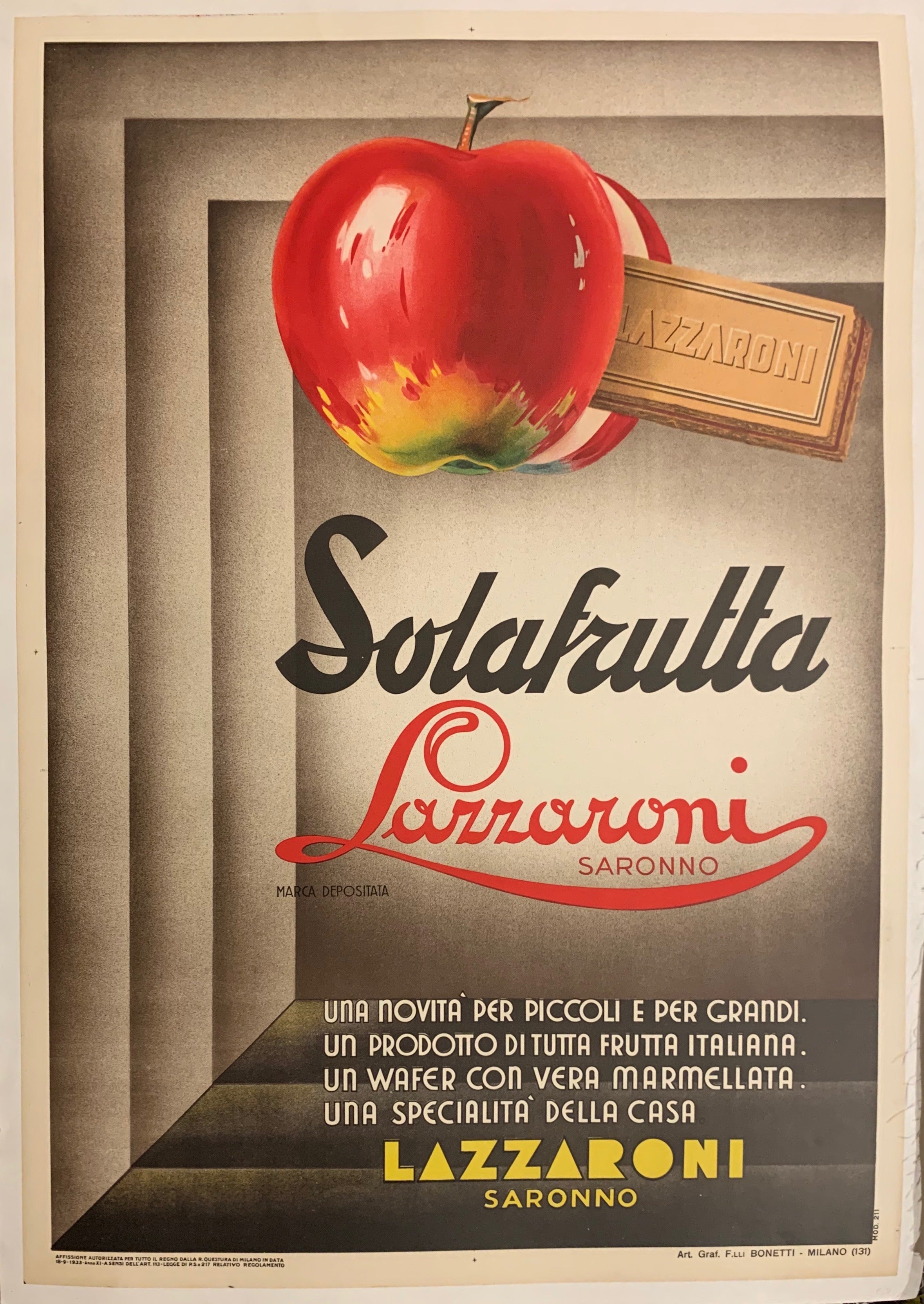 Solafrutta Lazzaroni Saronno Poster