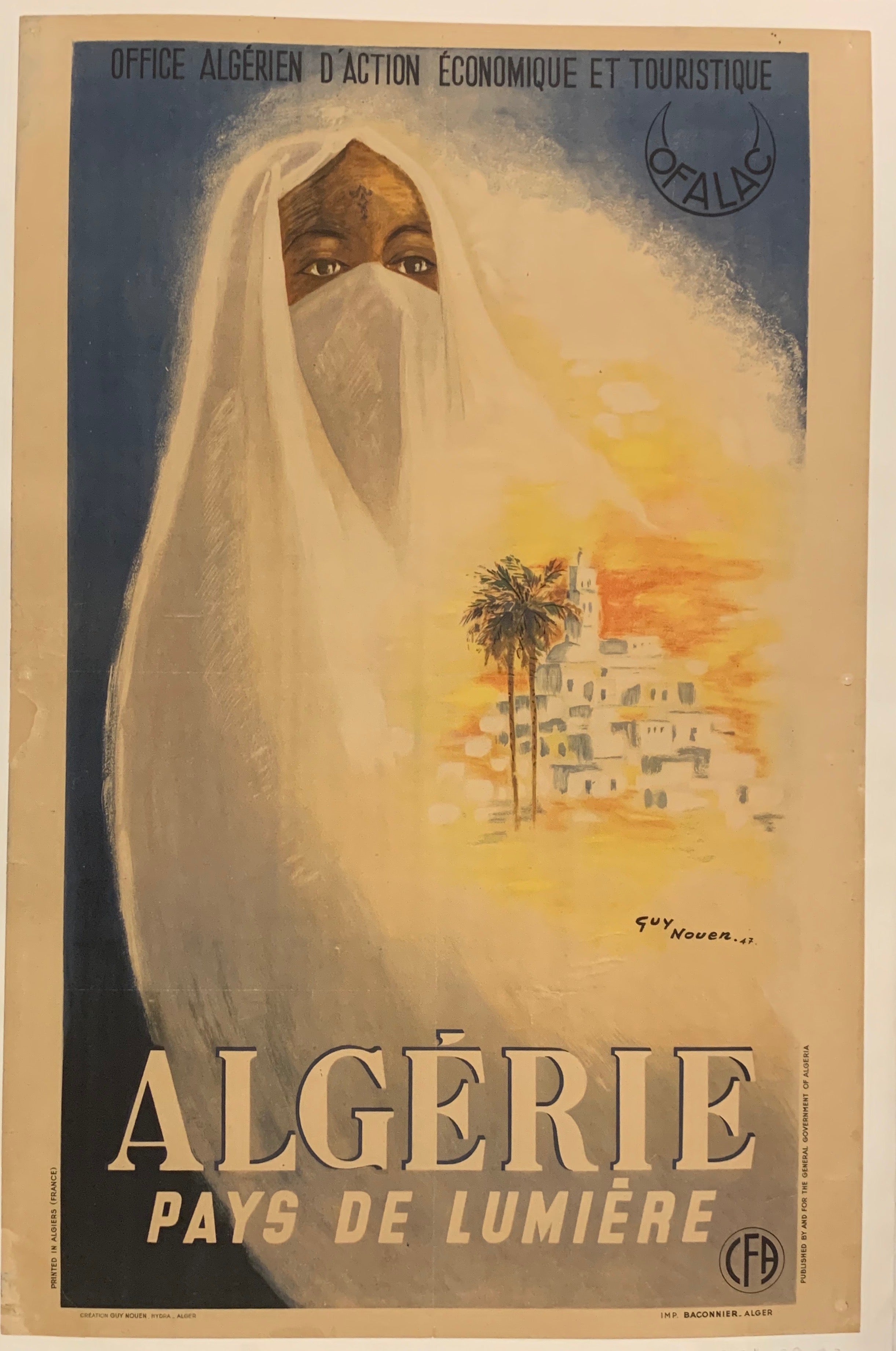 Algerie Pays De Lumiere Travel Poster ✓
