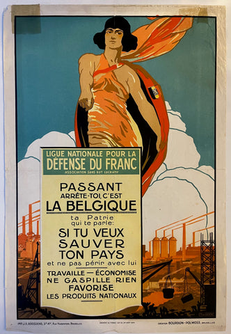 Link to  Ligue Nationale Pour la Défense du Franc PosterFrance, c. 1914  Product