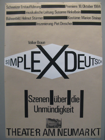 Link to  Volker Braun Swiss PosterSwitzerland, 1984  Product