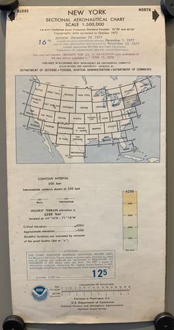 Link to  New York Sectional Aeronautical Chart, 16th Edition (Double-Sided)1977  Product