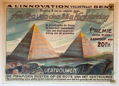 Link to  A l'Innovation Veldstraat Gent PosterBelgium, c. 1910  Product