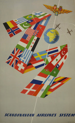 Link to  Scandinavian Airlines Systems SAS Poster #2 ✓1952  Product