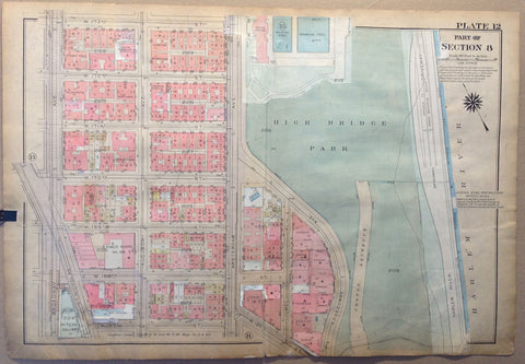 Link to  NYC Bronx Map - Part of Section 8, Highbridge Park & Harlem RiverU.S.A c. 1921  Product