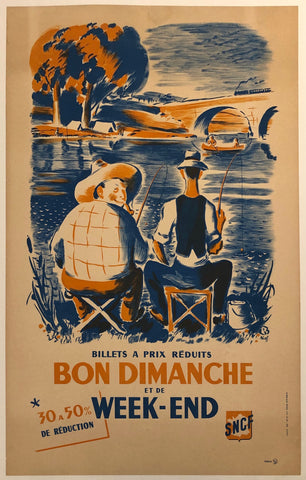 Link to  Bon Dimanche et de Week-end SNCF Poster ✓France, 1957  Product