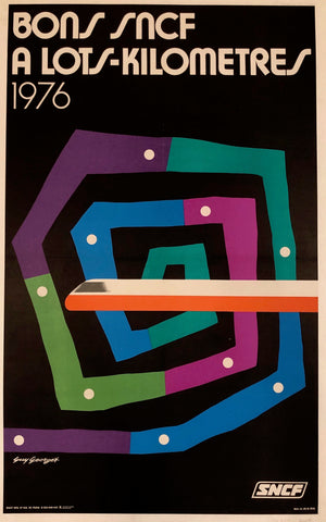 Link to  Bons SNCF À Lots-Kilomètres Poster ✓France, 1975  Product