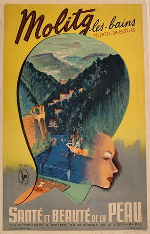 Link to  Molitg-Les-Bains Travel Poster ✓France, c.1950  Product