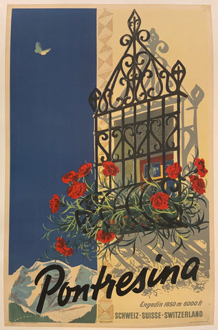 Link to  Pontresina Travel Poster Extra  ✓Switzerland, c. 1939  Product