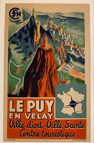 Link to  Le Puy en Velay Poster ✓France, c. 1930  Product