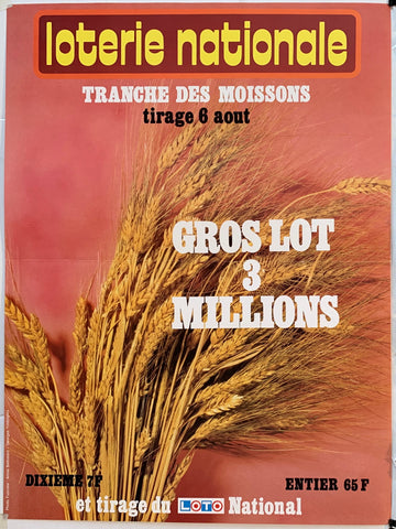 Link to  Loterie Nationale - "Tranche des Moissons"France, C. 1975  Product