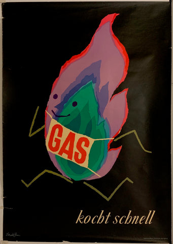 Link to  Gas Kocht Schnell PosterSwitzerland, 1956  Product