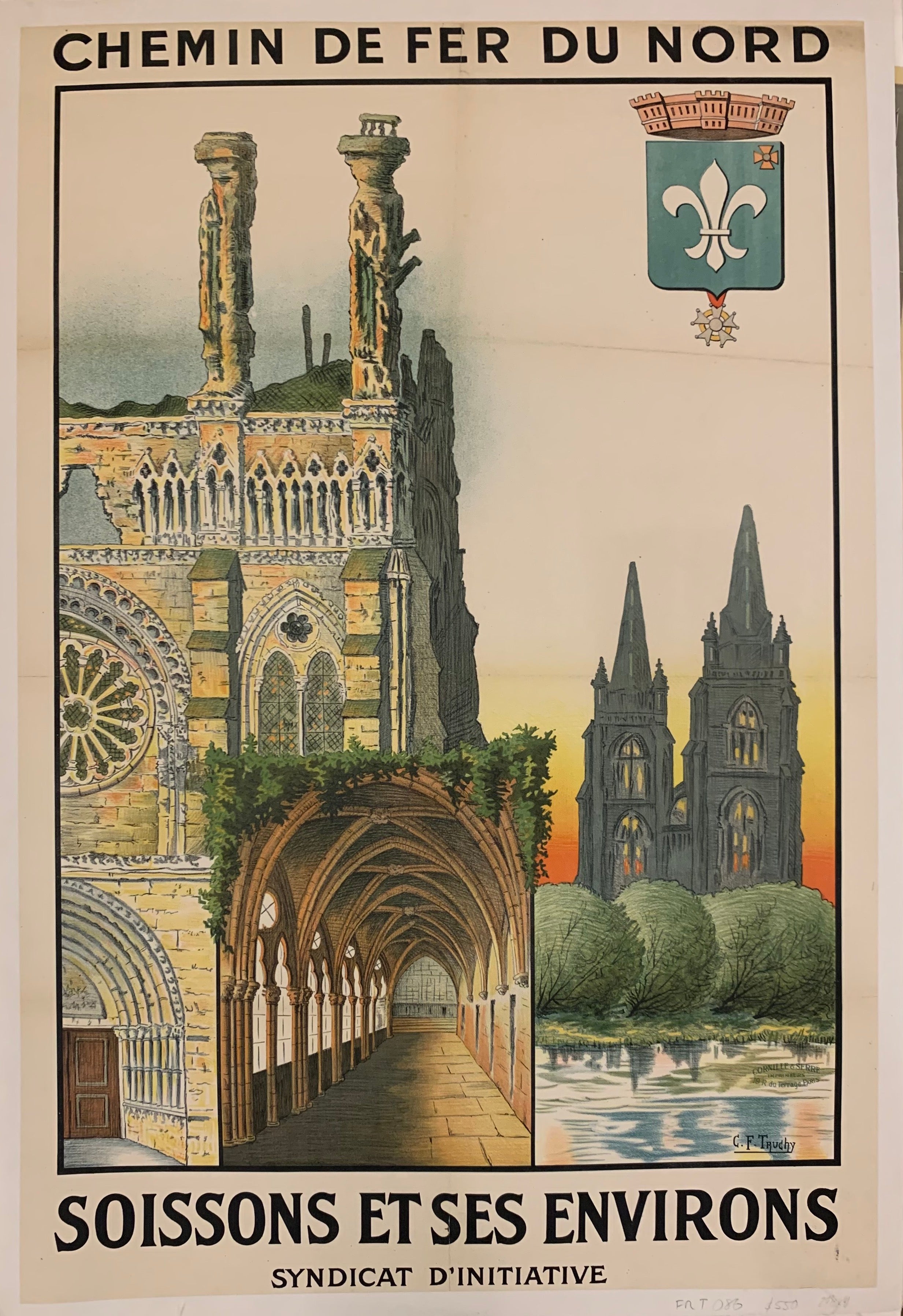 Soissons French Travel Poster ✓