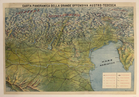 Link to  Carta Panoramica della Grande Offensiva Austro-Tedesca ✓France, c. 1917  Product