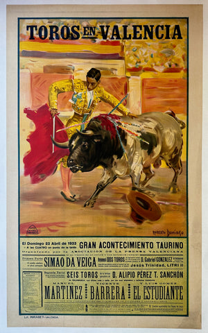 Toros en Valencia Poster
