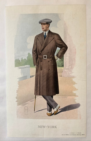 Link to  French New-York Men's Fashion PosterFrance, 1930.  Product