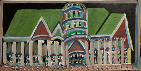 Link to  Mansion in Green #68, Jimmie Lee Sudduth PaintingU.S.A, c. 1995  Product