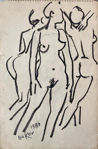 Link to  Female Nudes Konstantin Bokov Charcoal DrawingU.S.A, 1989  Product