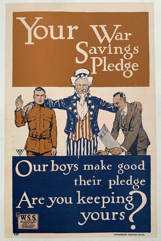 Link to  Your War Savings PledgeUSA, C. 1917  Product